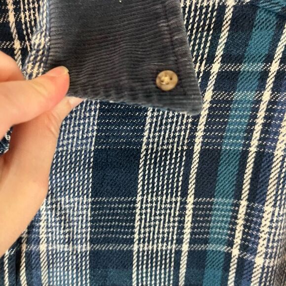 Vintage Carhartt Rugged Outdoor Wear Plaid Corduroy Collar Button Down Shirt Lar - Picture 5 of 7